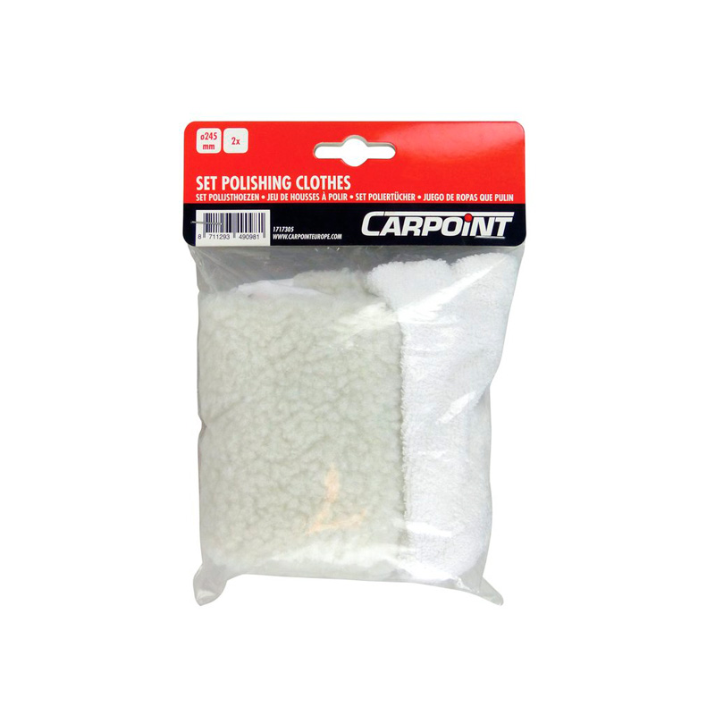 Carpoint Jeu de Housses de Polissage pour BC 490905 Ø 245mm - 2-pièces