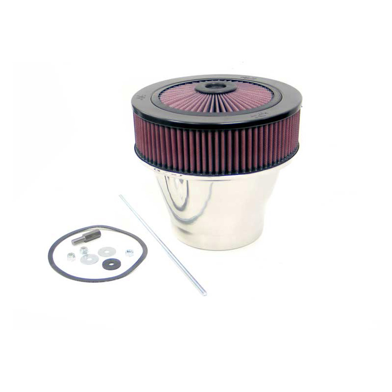 K&N Filtre à Air X-Stream - 130mm raccord, 203mm diamètre intérieur, 210mm hauteur - Trompette d'admission (66-3160)