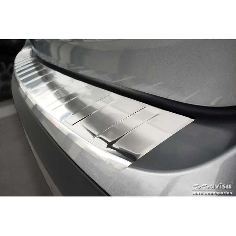 Protection de seuil arrière inox sur mesure pour Citroën C4/e-C4 III 2020- 'Ribs'
