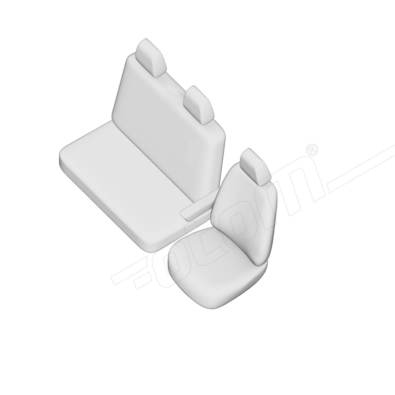 Original Design Housses de siège en tissu 2+1 sur mesure pour Volkswagen ID.Buzz 2022- (accoudoir sur le siège du conducteur)