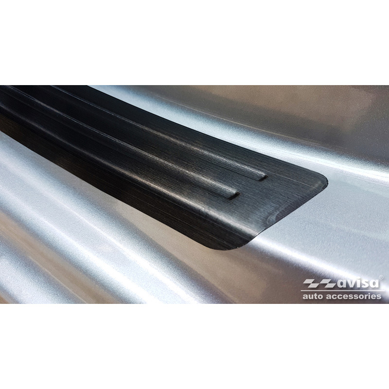 Seuils de portes noir inoxydable sur mesure pour Peugeot 508 Sedan & SW 2011-2014 & FL 2014-2018 - 'Special Edition' - 4-pièces
