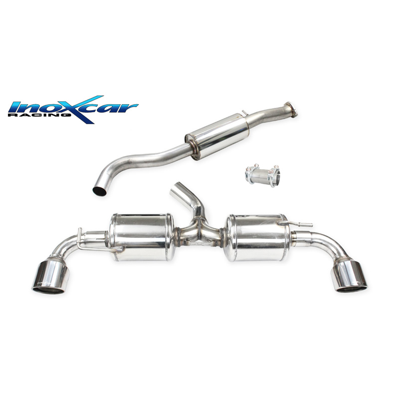 100% Inox Échappement Double sur mesure pour Toyota GR Yaris 1.6 (261cv) 2020- Ø65mm Droite/Gauche 100mm X-Race