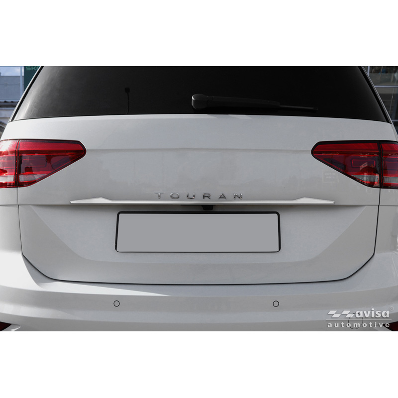 Avisa Revêtement d'habillage du hayon du coffre inox brossé sur mesure pour Volkswagen Touran (5T1) R-Line 2015-