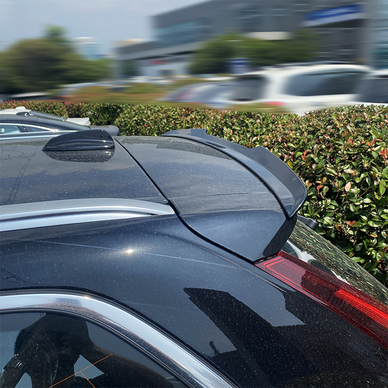 Becquet de toit (Spoiler Cap) sur mesure pour Volvo XC60 II R-Design 2017-2021 & Facelift 2021- (ABS Noir Luisant)