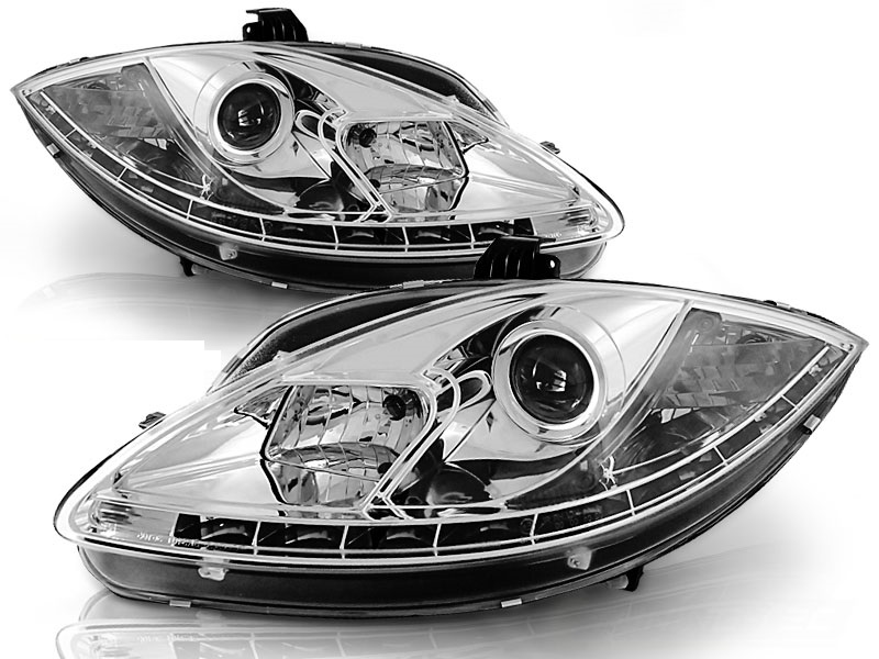 Headlights Seat Leon / Altea / Toledo 05-09 Devil Eyes Dlite LED