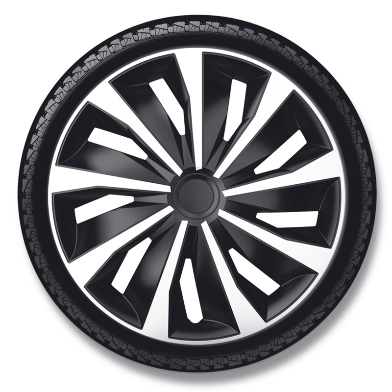 Jeu d'enjoliveurs Grip 14-inch argent/noir