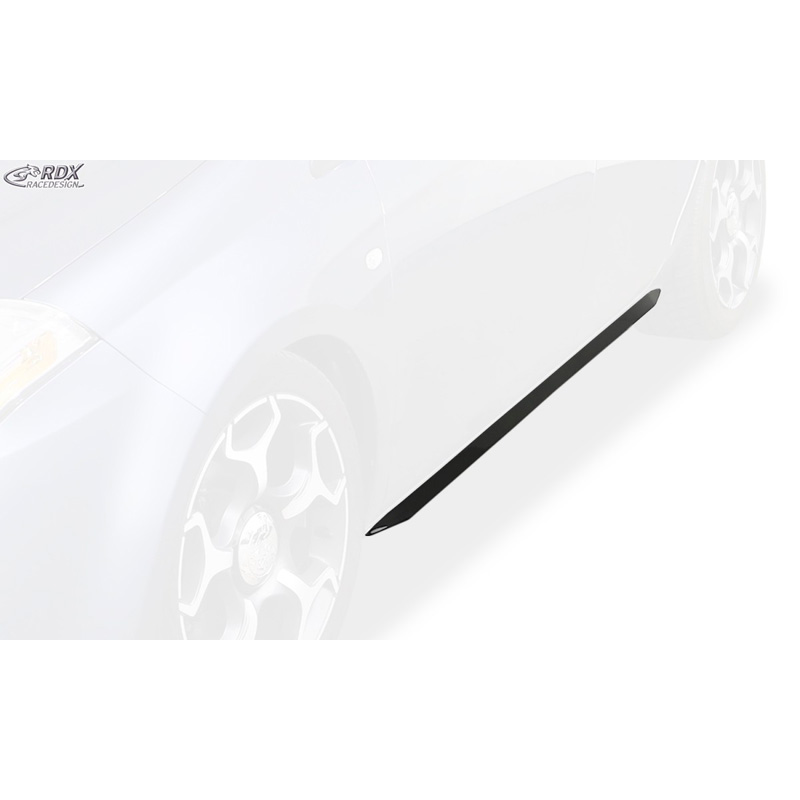 Jupes latérales 'Slim' sur mesure pour Fiat Bravo 2007-2014 (ABS noir luisant)