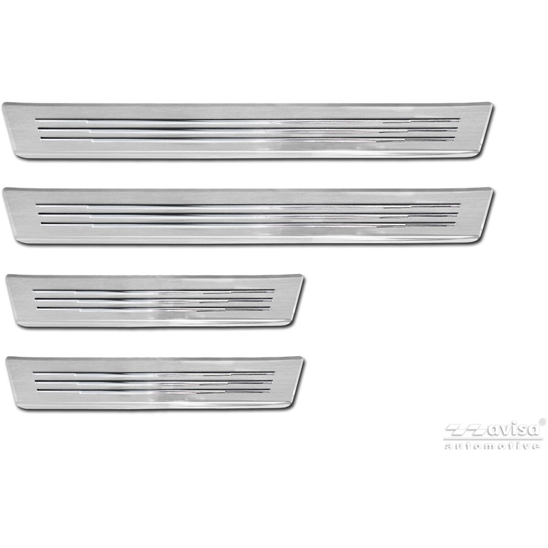 Avisa Seuils de portes inoxydable sur mesure pour Opel Grandland (EV) 2024- 'Lines' - 4-pièces