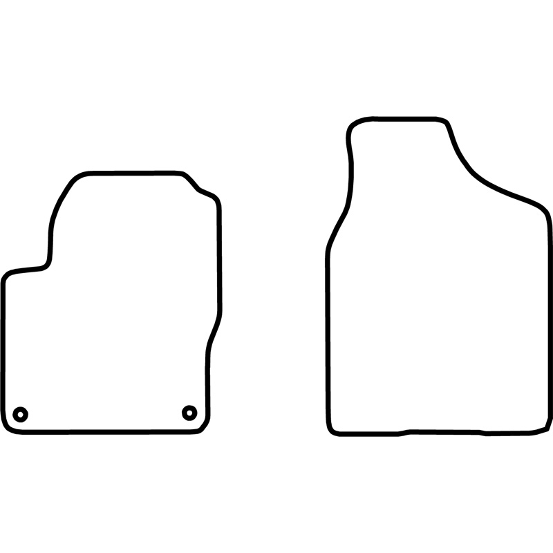 Set de tapis de sol sur mesure pour Seat Alhambra 1996-2011 (seulement avant)