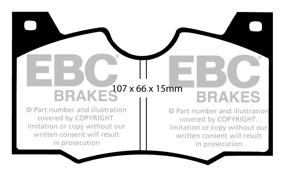 EBC Brakes LANCIA Fulvia 1.6 70-75 Remblokken voorzijde redstuff