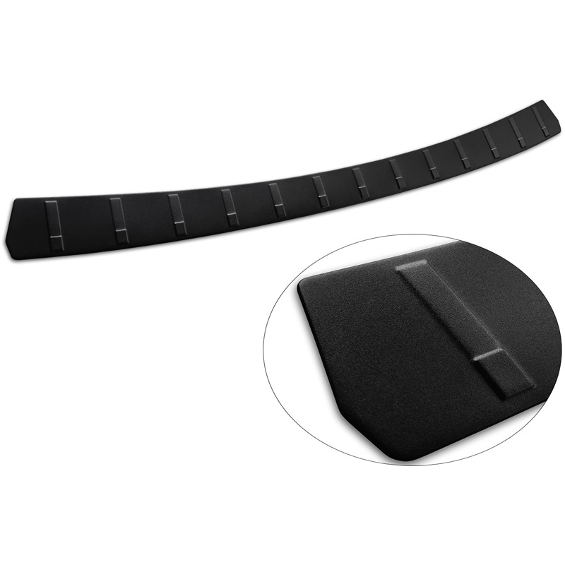 Avisa Protection de seuil arrière inox noir mat sur mesure pour Dacia Bigster 2024- 'Ribs'