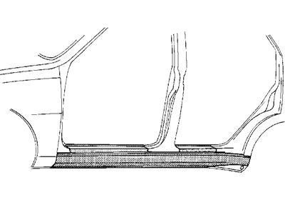 dorpel, 4 drs, links VW Golf 4, 1998-2003