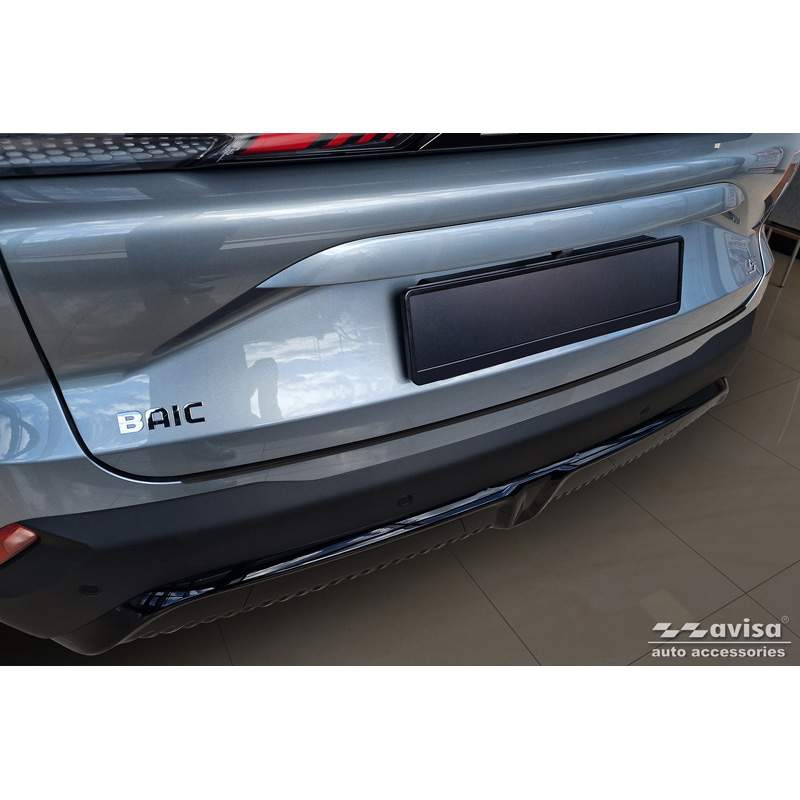 Protection de seuil arrière inox noir mat sur mesure pour BAIC Beijing 5 (X55) II 2023-