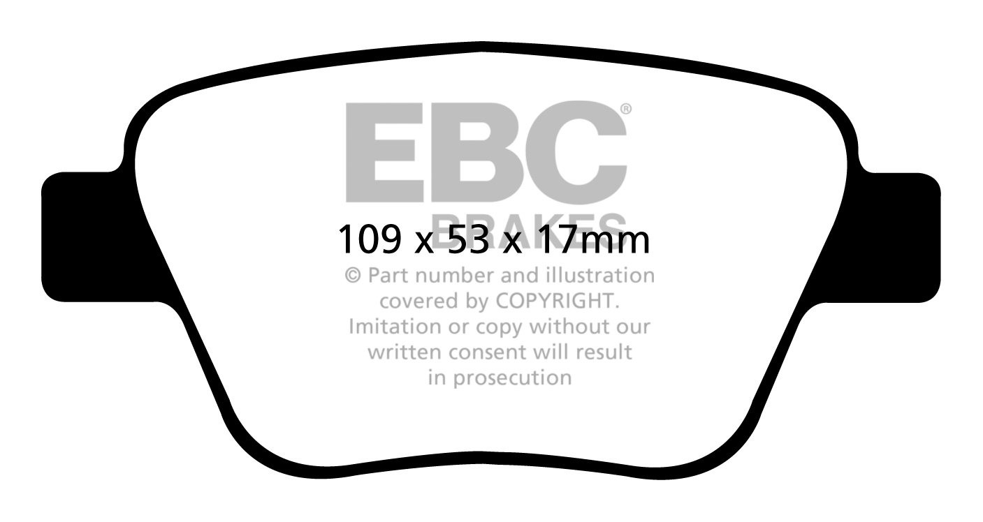 EBC Brakes AUDI A3 8P 1.4 Turbo 2009-.. Remblokken achterzijde