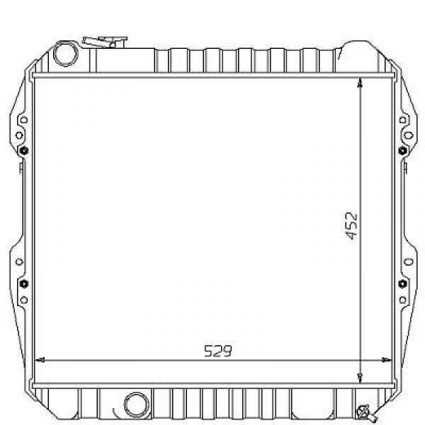Radiator TARO/HILUX 2WD/4WD 89-97 475x530 2.4 DIESEL