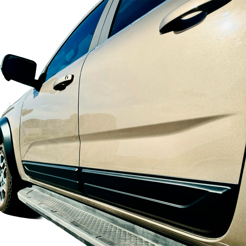 Jeu de baguettes de porte sur mesure pour Volkswagen Amarok MK2 2022- - Noir mat