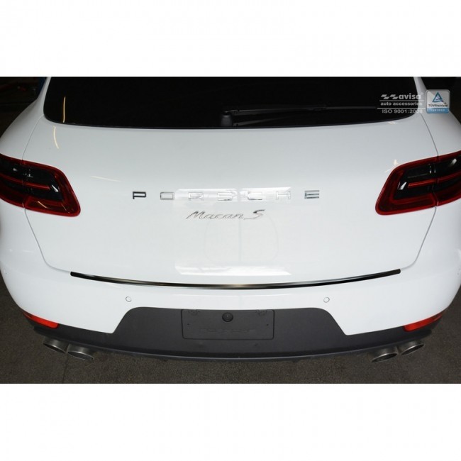 RVS Achterbumperprotector 'Deluxe' Porsche Macan 2014- Zwart/Zwa