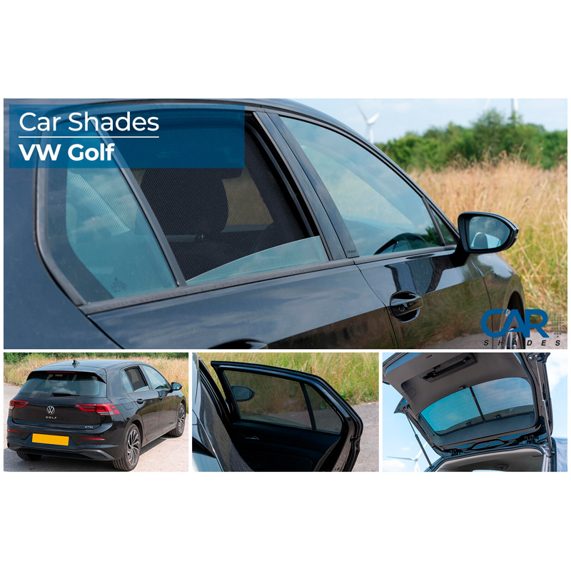 Set de Car Shades sur mesure pour Volkswagen Golf VIII 5 portes 2020- (4-pièces)
