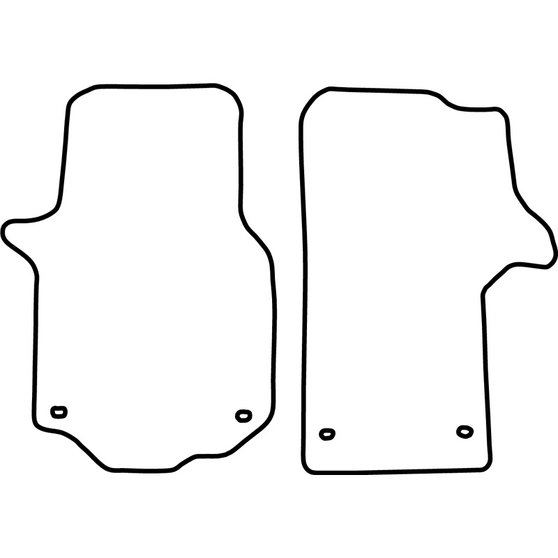 Set de tapis de sol en velours sur mesure pour Volkswagen Crafter & MAN TGE 2017- (seulement avant)