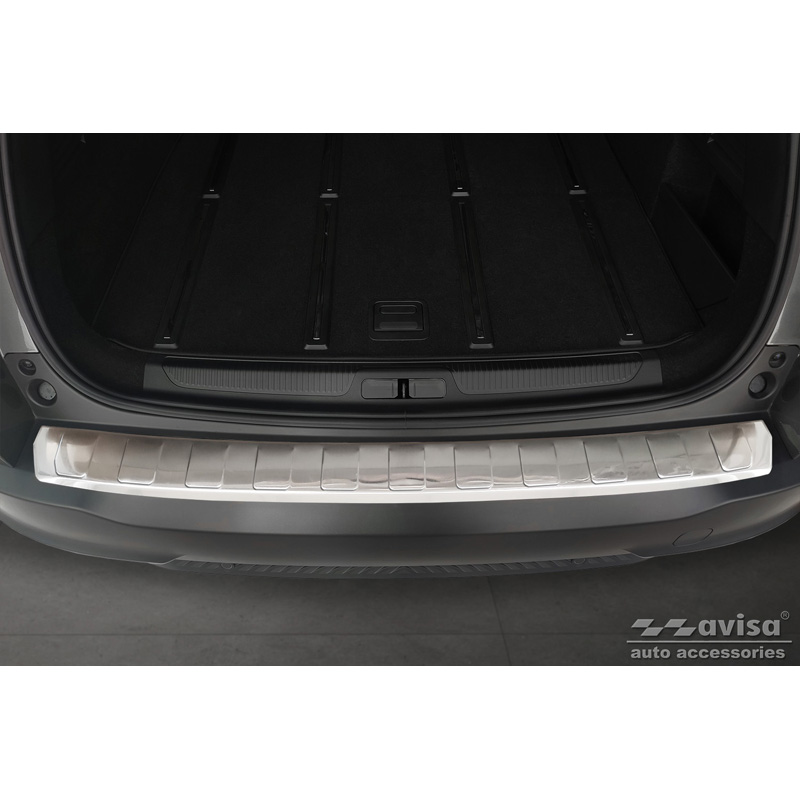 Protection de seuil arrière inox sur mesure pour Citroën C5 X 2021- 'Ribs'