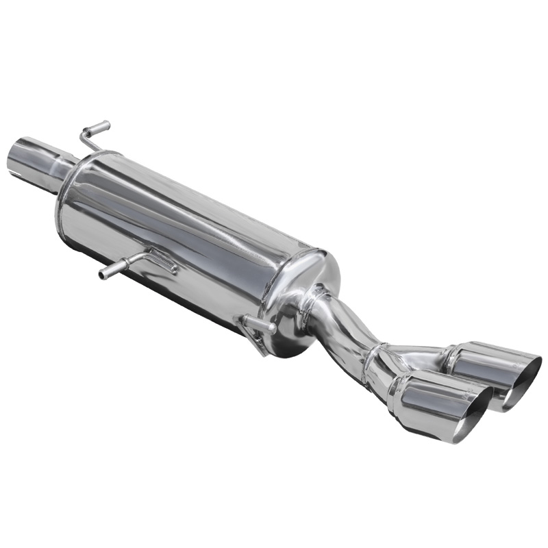 100% Inox Échappement Sport sur mesure pour Peugeot 308 1.6THP GTi (200cv) 2011-2013 Ø65mm 2x80mm Racing