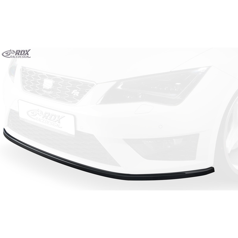 Spoiler avant sur mesure pour Seat Leon 5F SC/5-portes/ST FR/Cupra 2013-2020 (ABS noir luisant)