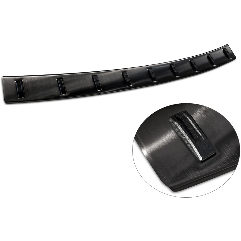 Protection de seuil arrière inox noir sur mesure pour Dacia Duster 2010-2013 & Facelift 2013-2017 'STRONG EDITION'