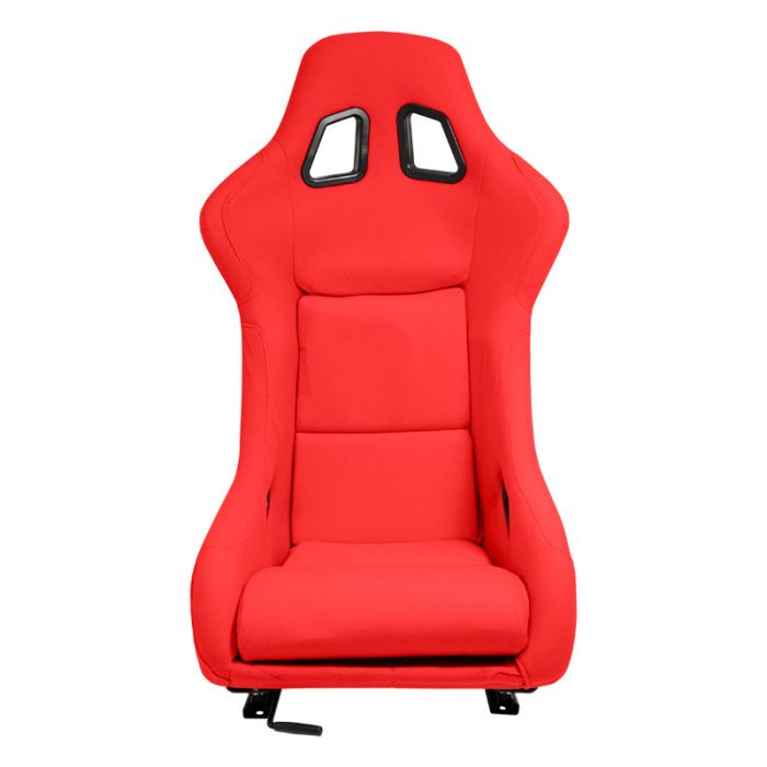 Siège baquet 'MO' - Rouge - Dossier fixe en polyester - incl. glissières