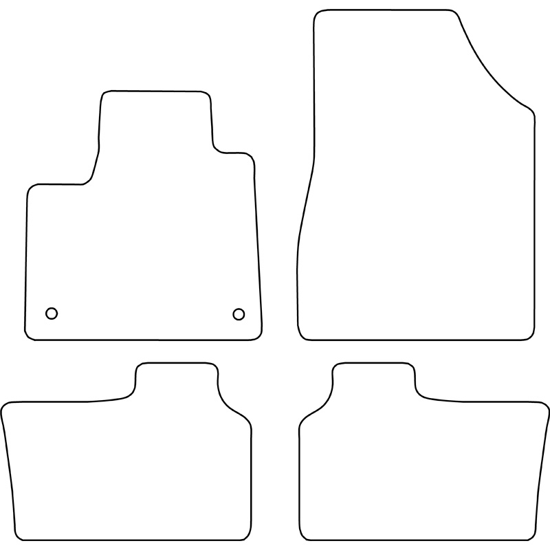 Set de tapis de sol en velours sur mesure pour Renault Kangoo III MPV 2021-