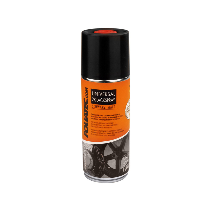 Foliatec Set de Universal 2C Spray Peinture - noir mattes 1x400ml