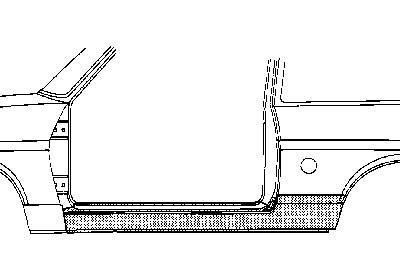 dorpel, 2 drs, rechts Ford Fiësta, 1983-1989