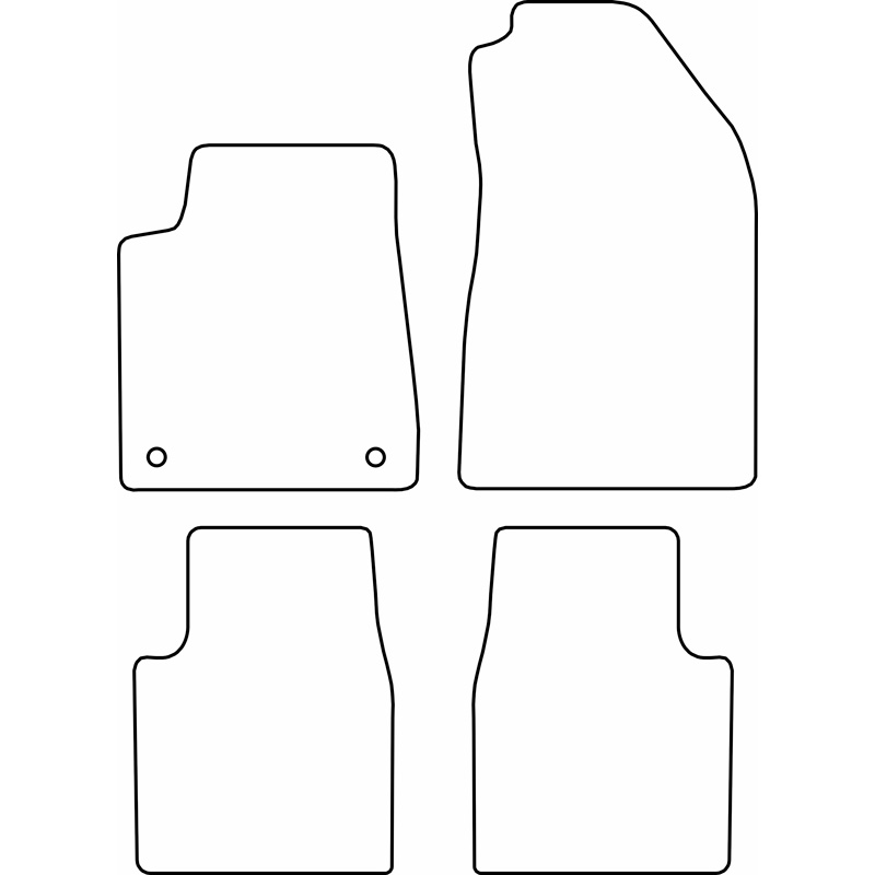 Set de tapis de sol en velours sur mesure pour Citroën C3 Aircross 2024-