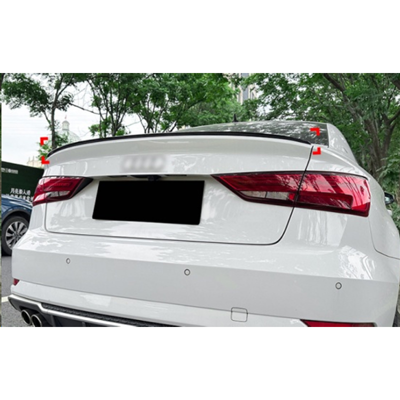 Spoiler arrière sur mesure pour Audi A3/S3 (8V) Sedan 2013-2020 (ABS Noir Luisant)