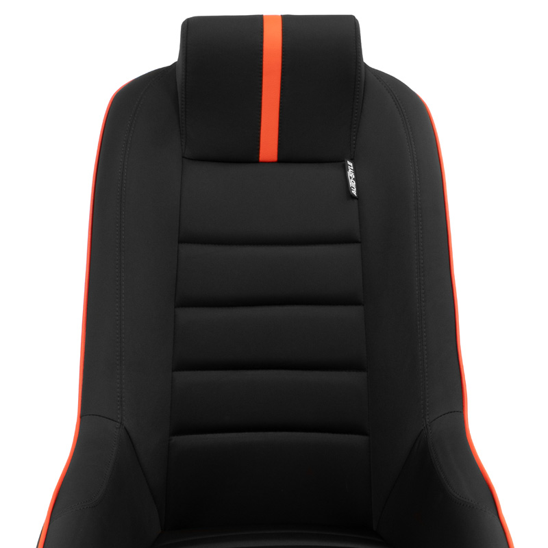 Siège baquet 'Classic RS' - Noir/Rouge - Dossier fixe + Appuie-tête intégré - incl. glissières