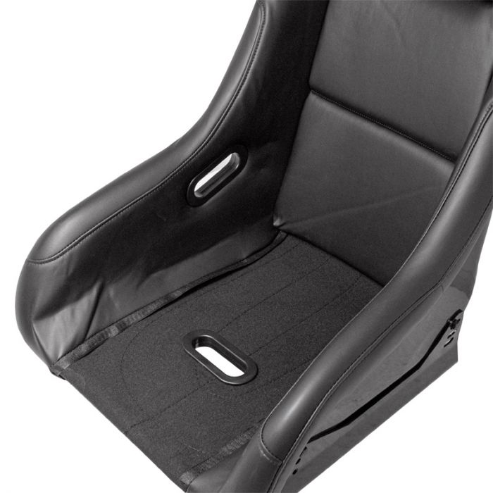 Siège baquet 'MO' - Simili Cuir Noir - Dossier fixe en polyester - incl. glissières