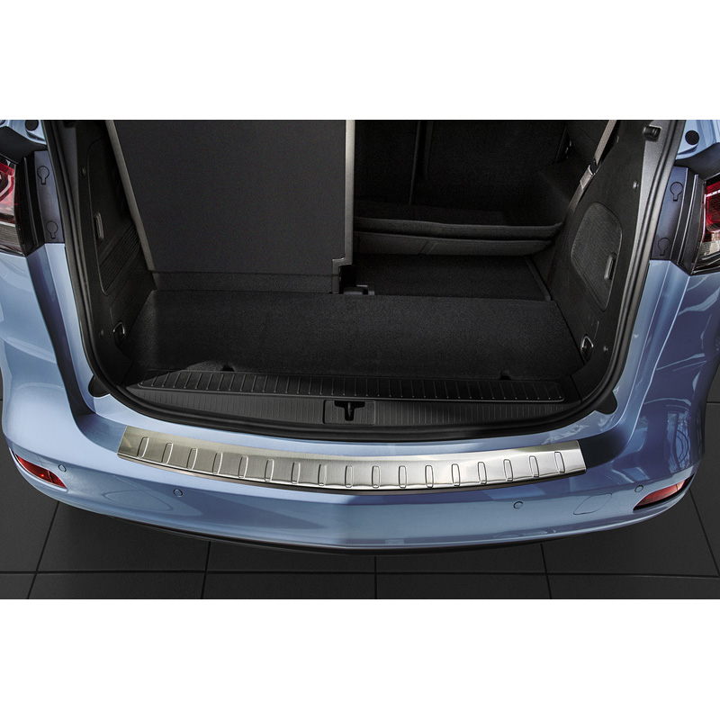 Protection de seuil arrière inox sur mesure pour Opel Zafira C 2012- 'Ribs'