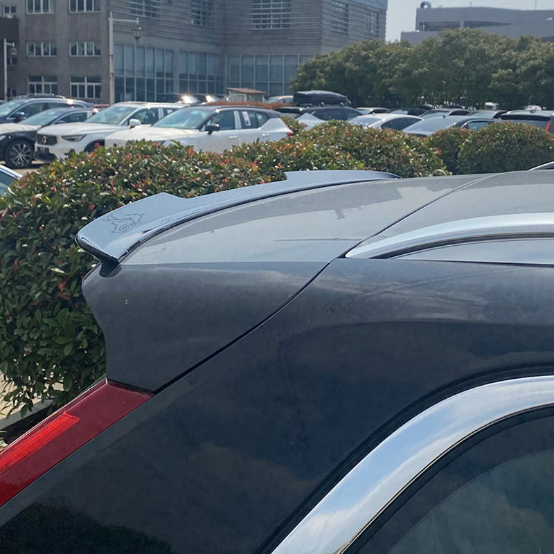Becquet de toit (Spoiler Cap) sur mesure pour Volvo XC90 II R-Design 2015-2019 & Facelift 2019-2024 (ABS Noir Luisant)