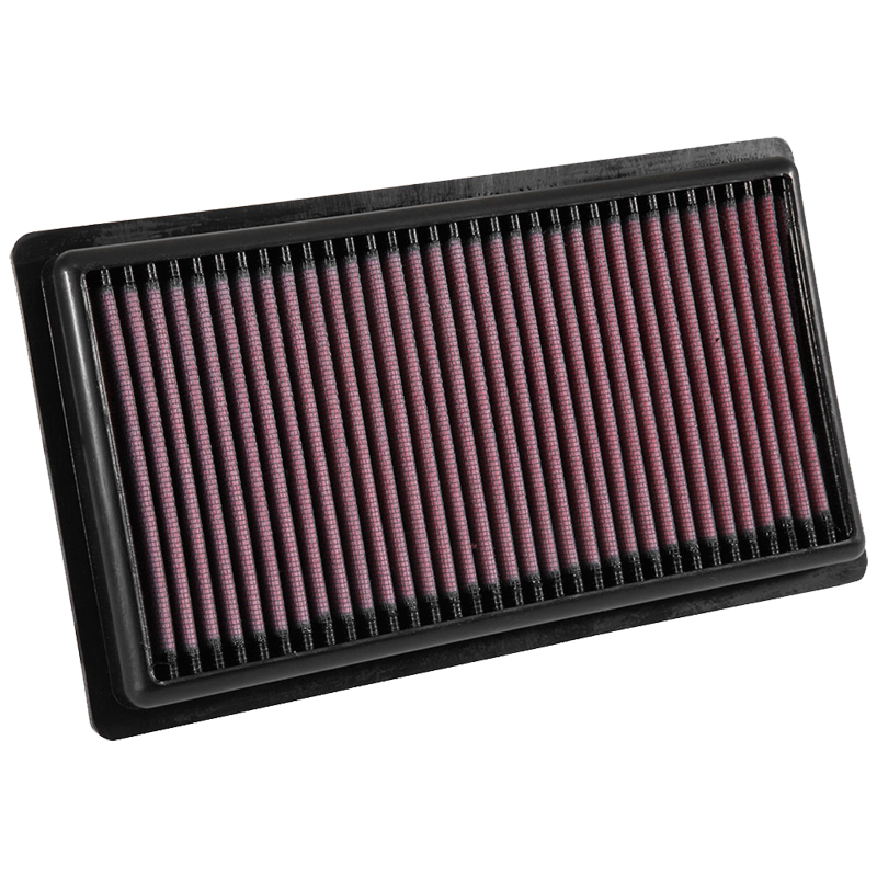 K&N Filtre à air de remplacement sur mesure pour Fiat 500X 1.0 & Jeep Renegade 1.0 TGDi & Toyota C-HR 1.2 2016- & Camry 2.5 Hybdrid 2018- / Corolla 1.8&2.0 2019- (33-3080)