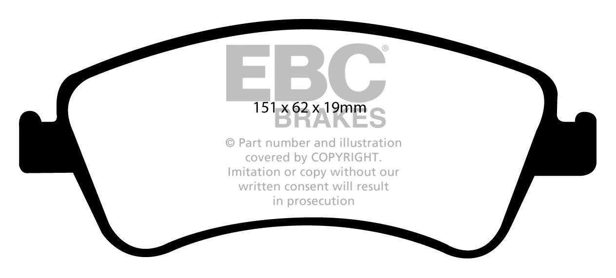 EBC Brakes TOYOTA Avensis 2.0 2009-.. Remblokken voorzijde green