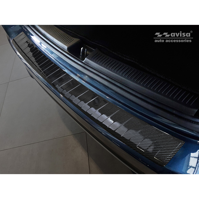 Protection de seuil arrière carboné 3D sur mesure pour Mercedes Classe-B W247 2019-