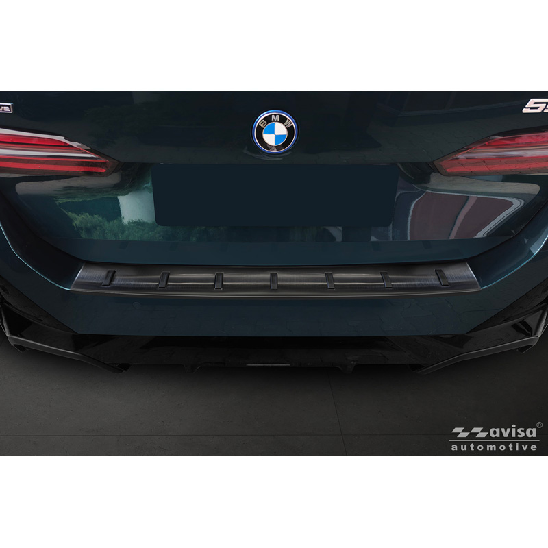 Avisa Protection de seuil arrière inox noir sur mesure pour BMW Série 5 Touring (G61) 2024- incl. M-Sport 'STRONG EDITION'