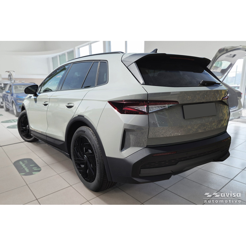 Avisa Protection de Seuil de Coffre Acier Inox sur mesure pour Skoda Elroq 2024- - Noir Mat