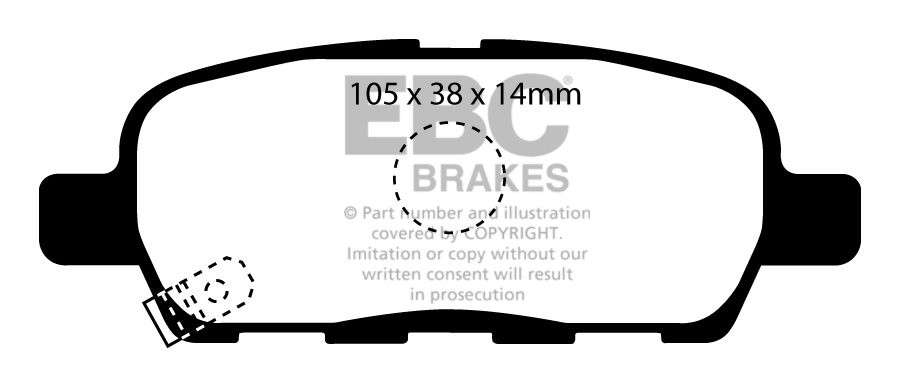 EBC Brakes NISSAN Qashqai 1.5 TD 2006-.. Remblokken achterzijde