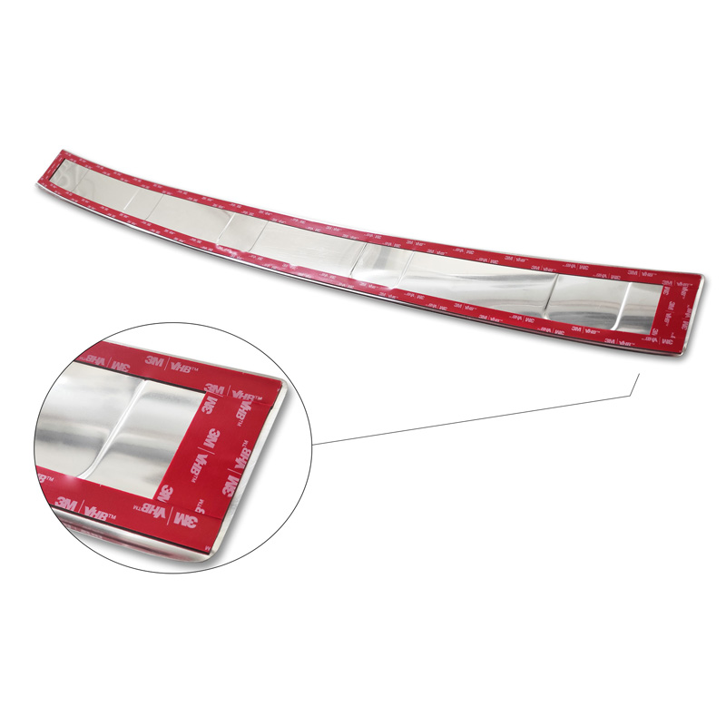 Protection de seuil arrière inox sur mesure pour Fiat Panda III Cross 2020- incl. Hybrid 'Ribs'