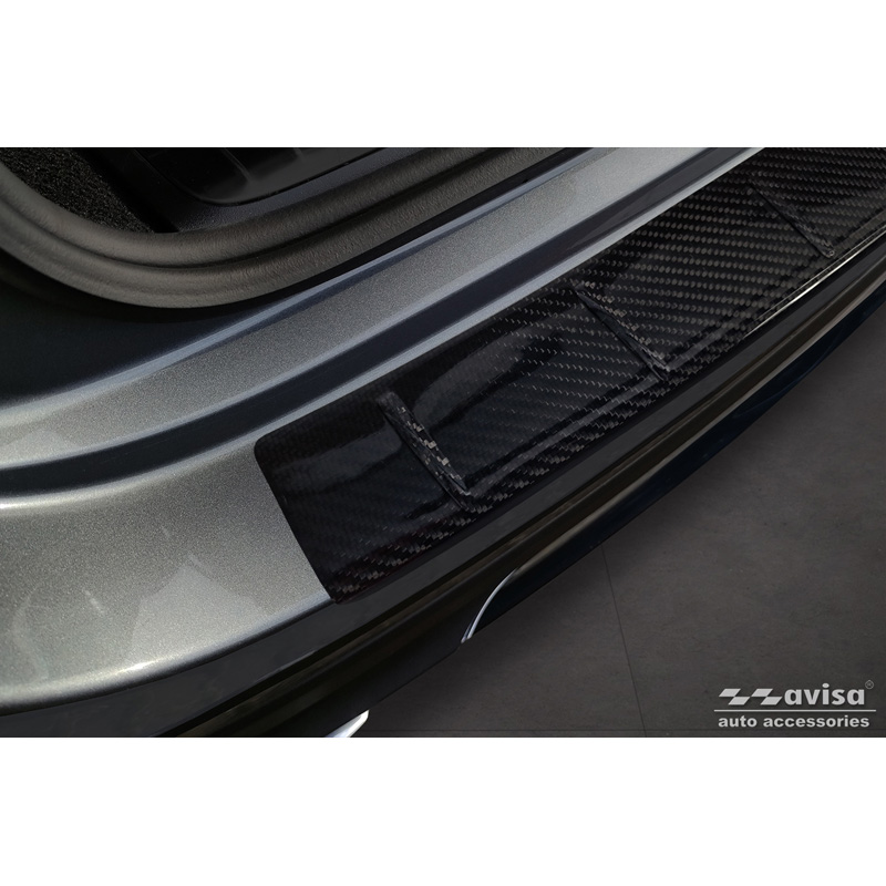 Protection de seuil arrière carboné 3D sur mesure pour Mercedes GLE II (W167) Facelift 2023- Excl. AMG Line 'Ribs'
