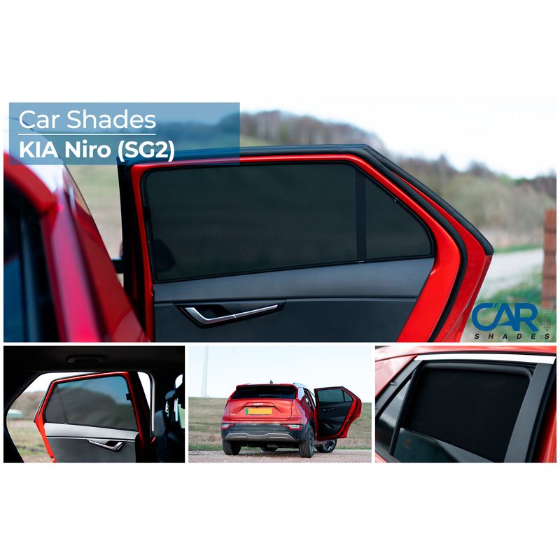 Set de Car Shades (portes arrières) sur mesure pour Kia Niro II 2022- (2-pièces)