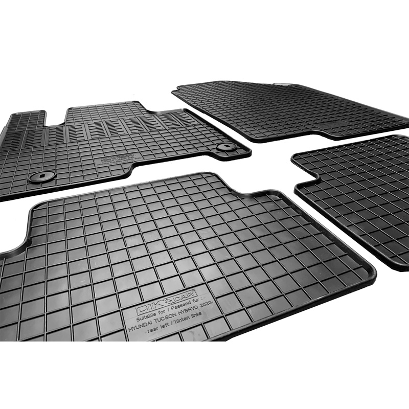 Set tapis de caoutchouc sur mesure pour Hyundai Tucson (NX4E) Full Hybrid 2020- (4-pièces + points de fixage)
