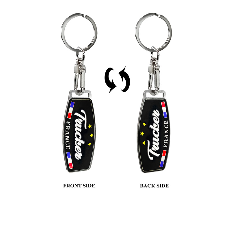 Porte-clés en acier inoxydable - Trucker/France