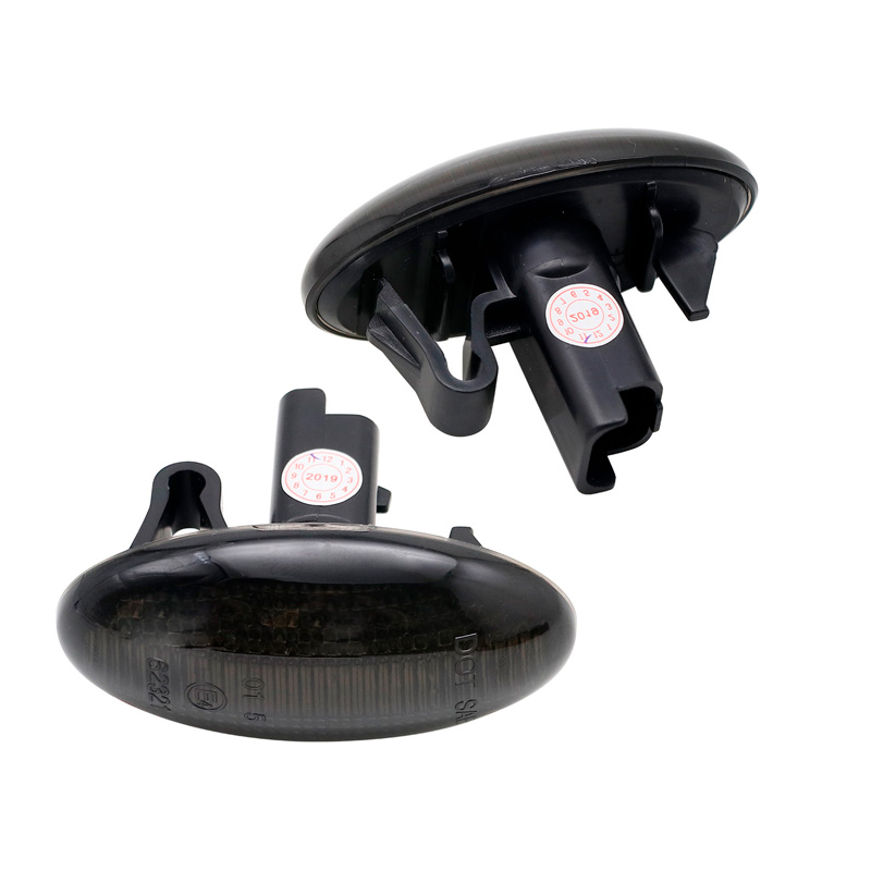 Set de Clignotants Latéraux LED sur mesure pour Peugeot modèles divers - Fumée - incl. Feux Dynamiques
