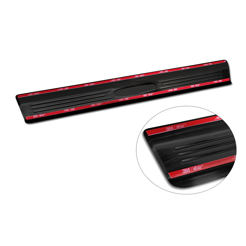Seuils de portes inoxydable noir luisant sur mesure pour Tesla Model S 2012-2016 & Facelift 2016- 'E-Power' - 4-pièces